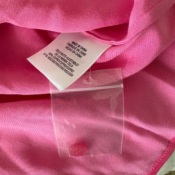 Favorite Daughter the Dinner Party Mini Shirt Dress Flamingo Pink Long Sleeve - Picture 7 of 9